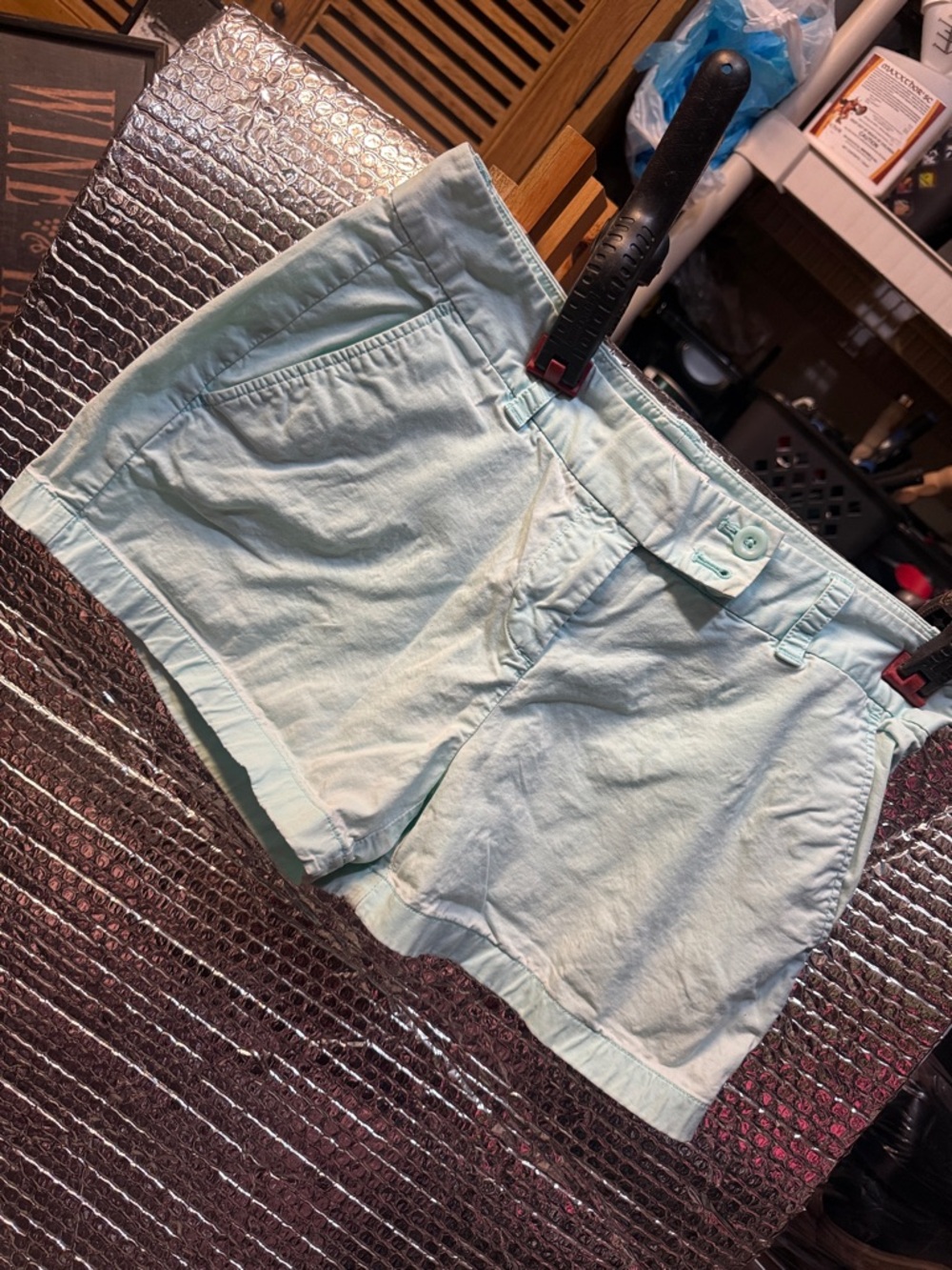 Vineyard Vines Mint Green Flat-Front Cotton Shorts